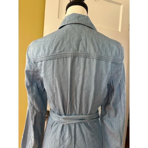 Diane von Furstenberg Savion Denim Chambray Wrap Shirt Dress Size 6 - Picture 9 of 16